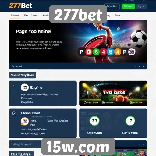 Funcionalidades principais do site 277bet